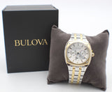 Bulova Classic Multi Function Silver Dial Two Tone Steel Strap Watch for Men - 98C142