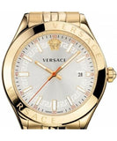 Versace Hellenyium Analog White Dial Gold Steel Strap Watch for Men - VEVK00720