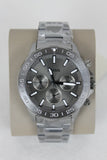 Fossil Bannon Multifunction Chronograph Grey Dial Grey Steel Strap Watch for Men - BQ2491