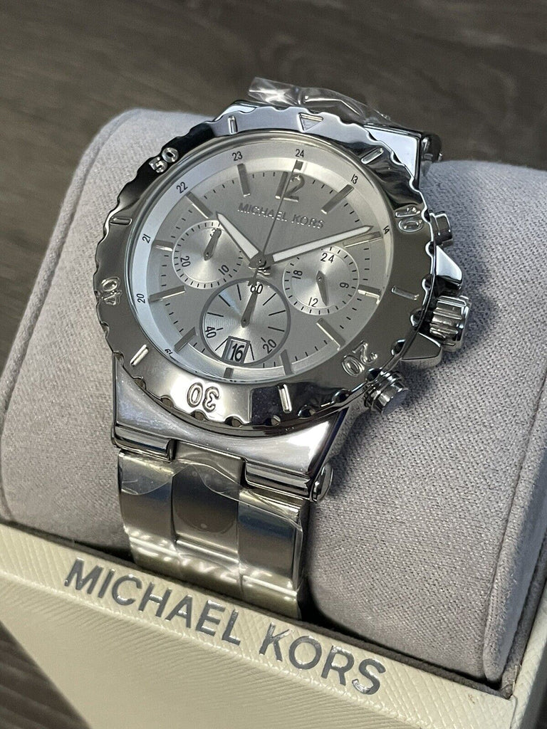 Michael Kors Dylan Silver Dial Silver Steel Strap Watch for Women - MK5312