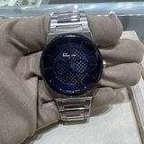 Salvatore Ferragamo Sapphire Blue Dial Silver Steel Strap Watch for Men - SFHP006-20