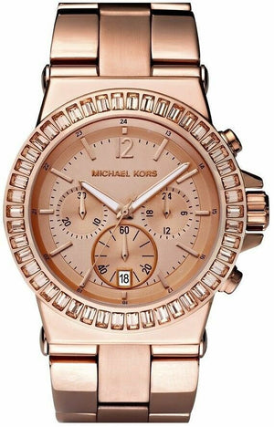 Michael Kors Dylan Rose Gold Dial Rose Gold Steel Strap Watch for Women - MK5412