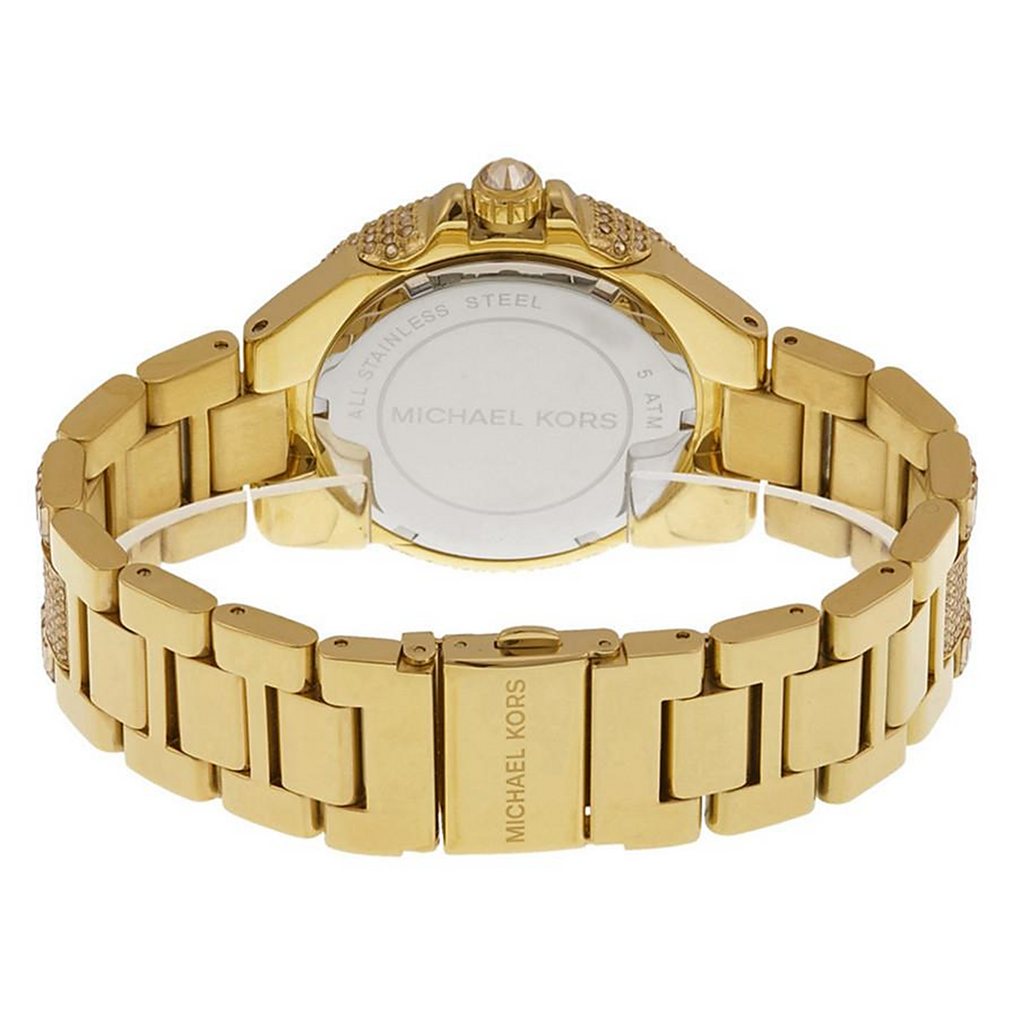 Michael Kors Camille Diamonds Gold Dial Gold Steel Strap Watch for Women - MK5720
