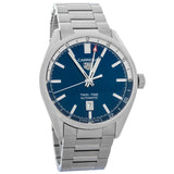 Tag Heuer Carrera Twin Time Blue Dial Silver Steel Strap Watch for Men - WBN201A.BA0640