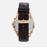 Tommy Hilfiger Luke Quartz White Dial Brown Leather Strap Watch for Men - 1791118