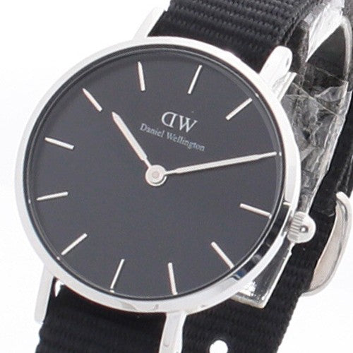 Daniel Wellington Petite Cornwall Black Dial Black Nylon Strap Watch For Women - DW00100248