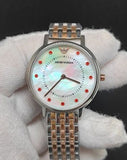 Emporio Armani Dress Analog Mother of Pearl Dial Two Tone Steel Strap Watch For Women - AR2515