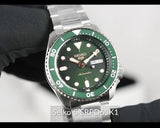 Seiko 5 Sports Automatic Analog Green Dial Silver Steel Strap Watch For Men - SRPD63K1
