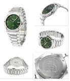 Salvatore Ferragamo F-80 Classic Green Dial Silver Steel Strap Watch for Men - SFDT02123