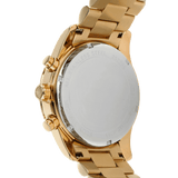 Michael Kors Lexington Mother of Pearl White Dial Gold Steel Strap Watch For Women - MK7241