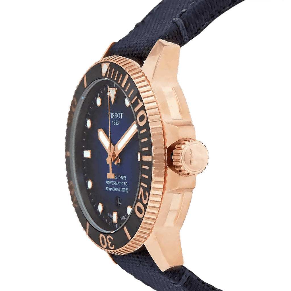 Tissot Seastar 1000 Powermatic 80 Blue Dial Blue Nylon Strap Watch for Men - T120.407.37.041.00