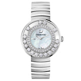 Swarovski Lovely Crystal Mother of Pearl Dial Silver Steel Strap Watch for Women - 1160307