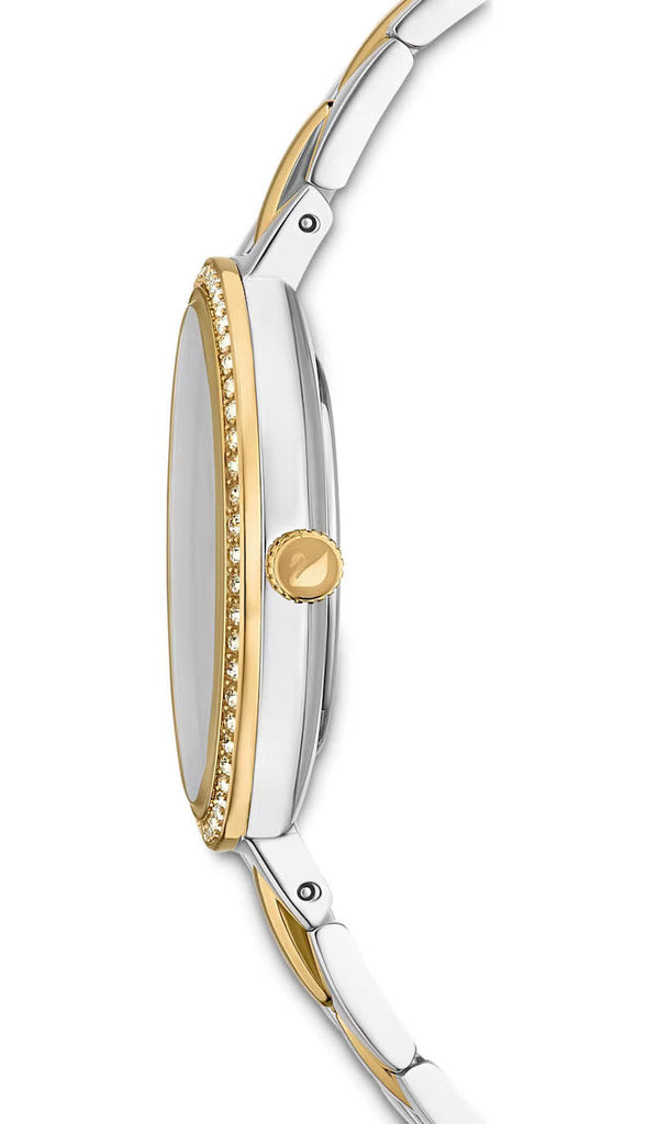 Swarovski Cosmopolitan Black Dial Two Tone Steel Strap Watch for Women - 5644072