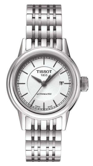 Tissot T Classic Carson Automatic White Dial Silver Steel Strap Watch For Women - T085.207.11.011.00