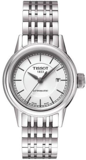 Tissot T Classic Carson Automatic White Dial Silver Steel Strap Watch For Women - T085.207.11.011.00