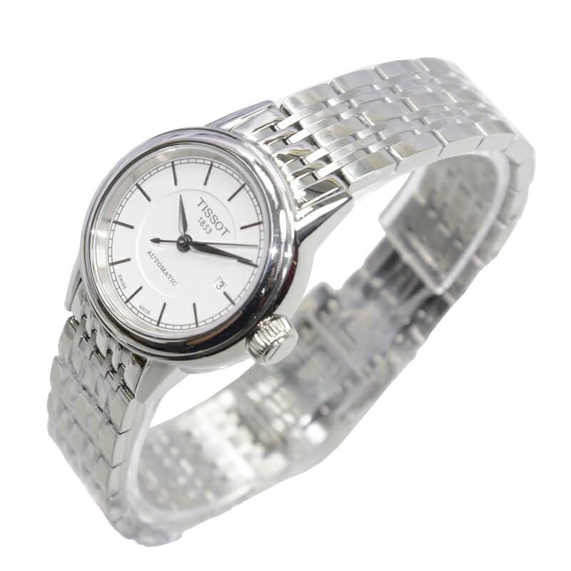 Tissot T Classic Carson Automatic White Dial Silver Steel Strap Watch For Women - T085.207.11.011.00