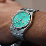 Tissot PRX Powermatic 80 Automatic Mint Green Dial Silver Steel Strap Watch for Men - T137.407.11.091.01