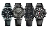 Hugo Boss Ikon Grey Dial Black Leather Strap Watch for Men - 1513177
