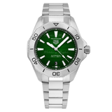 Tag Heuer Aquaracer Professional 200 Automatic Green Dial Silver Steel Strap Watch for Men - WBP2115.BA0627