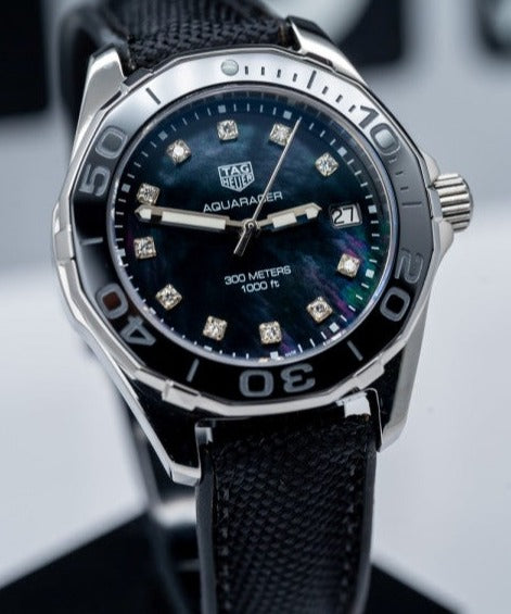 Tag Heuer Aquaracer Black Mother of Pearl Dial Watch for Women - WAY131M.FT6092
