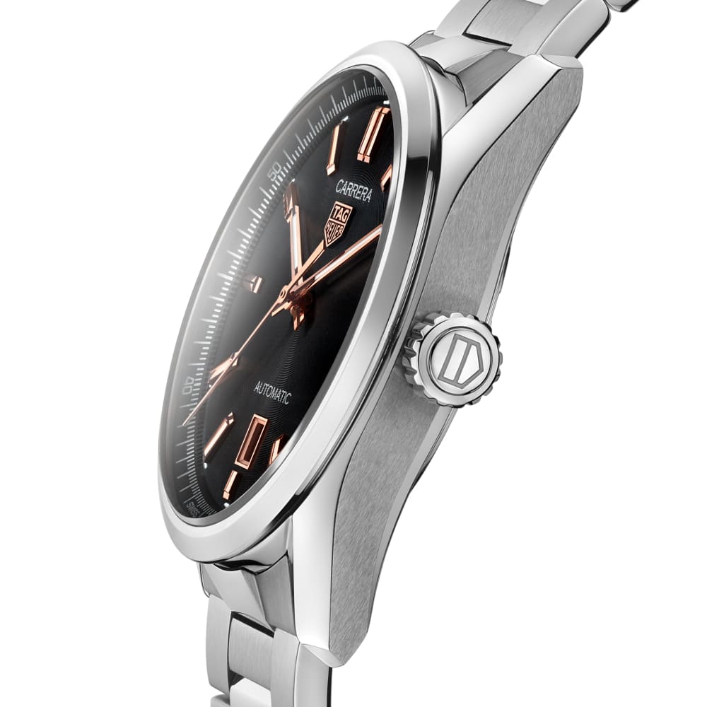 Tag Heuer Carrera Black Dial Silver Steel Strap Watch for Men - WBN2113.BA0639