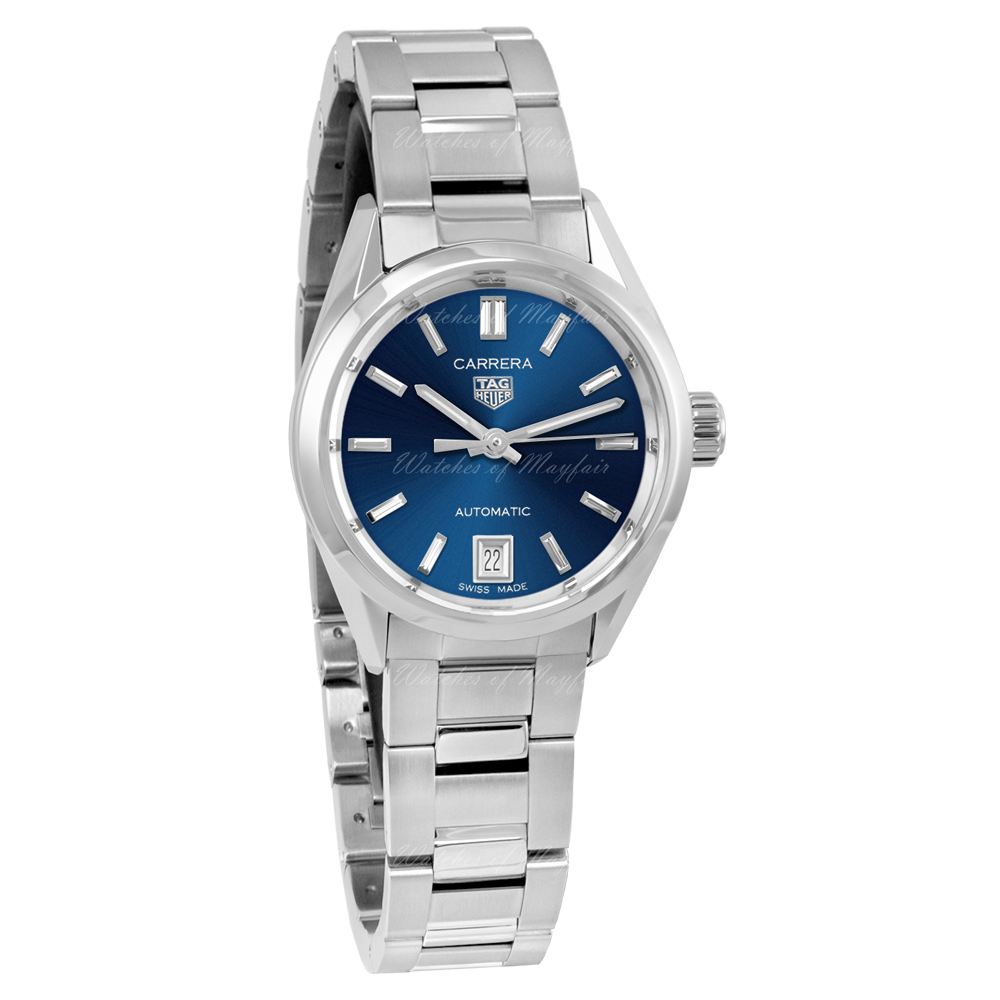 Tag Heuer Carrera Blue Dial Silver Steel Strap Watch for Women - WBN2411.BA0621