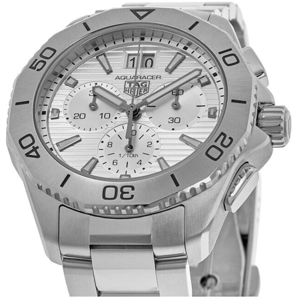 Tag Heuer Aquaracer Professional 200 Date White Dial Silver Steel Strap Watch for Men - CBP1111.BA0627
