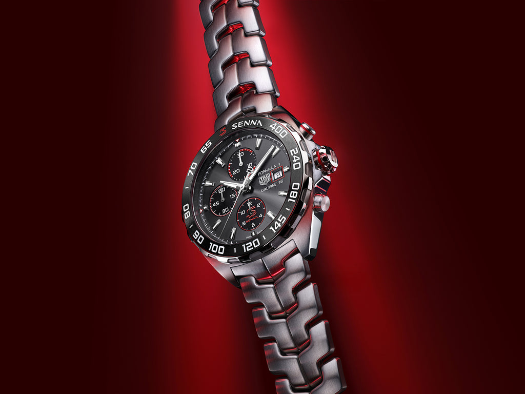 Tag Heuer Formula 1 Chronograph Senna Grey Dial Silver Steel Strap Watch for Men - CAZ201D.BA0633