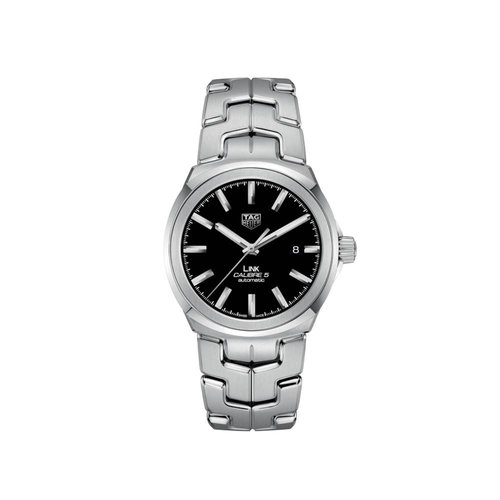 Tag Heuer Link Quartz Black Dial Silver Steel Strap Watch for Women - WBC2110.BA0603