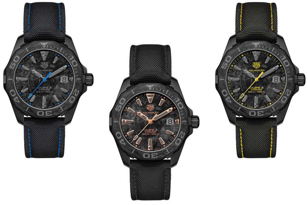 Tag Heuer Aquaracer Carbon Dial Watch for Men -  WBD218C.FC6447