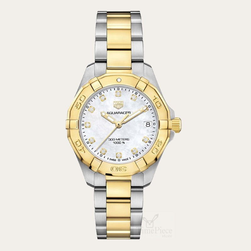 Tag Heuer Aquaracer White Mother of Pearl Dial Watch for Women - WBD1322.BB0320