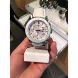 Burberry City Chronograph White Dial White Leather Strap Watch For Women - BU9701