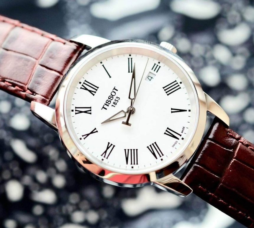 Tissot T Classic Dream White Dial Brown Leather Strap Watch for Men - T033.410.16.013.01