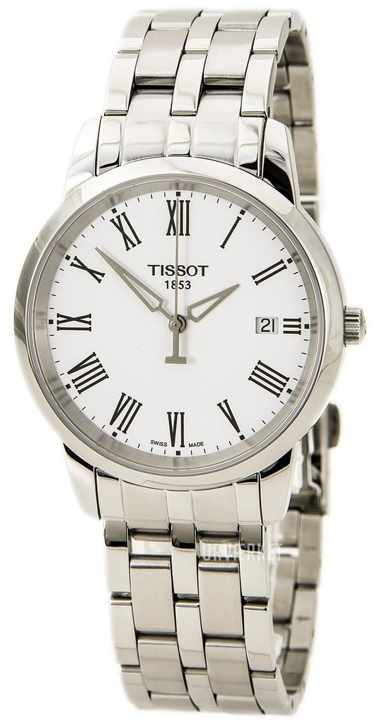 Tissot T Classic Dream White Dial Silver Steel Strap Watch for Men - T033.410.11.013.01