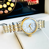 Tissot Carson Automatic Silver Dial Two Tone Steel Strap Watch For Women - T085.207.22.011.00