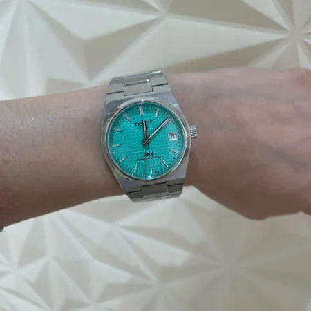 Tissot PRX Powermatic 80 Light Green Dial Silver Steel Strap Watch for Men - T137.207.11.091.01