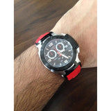 Tissot T Race Chronograph Black Dial Red Rubber Strap Watch for Men - T048.417.27.057.01