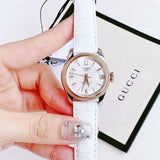 Tissot T-Classic Powermatic 80 Mother of Pearl Silver Dial White Leather Strap Watch For Women - T108.208.26.117.00