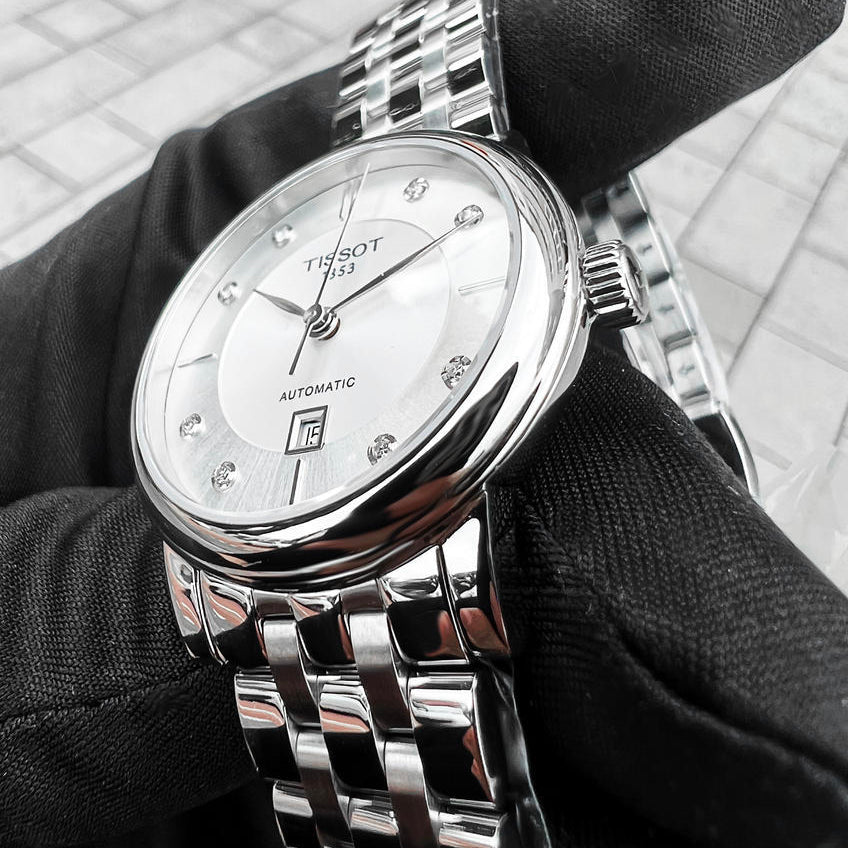 Tissot Carson Premium Automatic Lady Diamonds Silver Dial Silver Steel Strap Watch for Women - T122.207.11.036.00