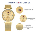 Tommy Hilfiger Lynn Quartz Gold Dial Gold Mesh Bracelet Watch For Women - 1781864