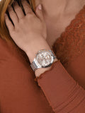 Tommy Hilfiger Eve Chronograph Quartz Pink Dial Silver Steel Strap Watch For Women - 1782279