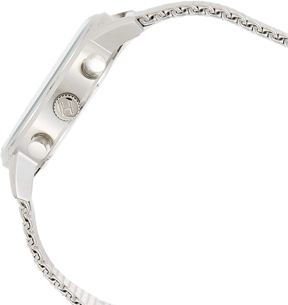 Tommy Hilfiger Kane Quartz Blue Dial Silver Mesh Bracelet Watch for Men - 1791398