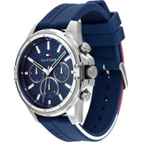 Tommy Hilfiger Mason Blue Dial Blue Rubber Strap Watch for Men - 1791791