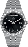 Tudor Royal Automatic Diamonds Black Dial Silver Steel Strap Watch for Men - M28600-0004