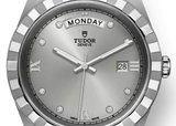 Tudor Royal Day Date Diamonds Automatic Silver Dial Silver Steel Strap Watch for Men - M28600-0002