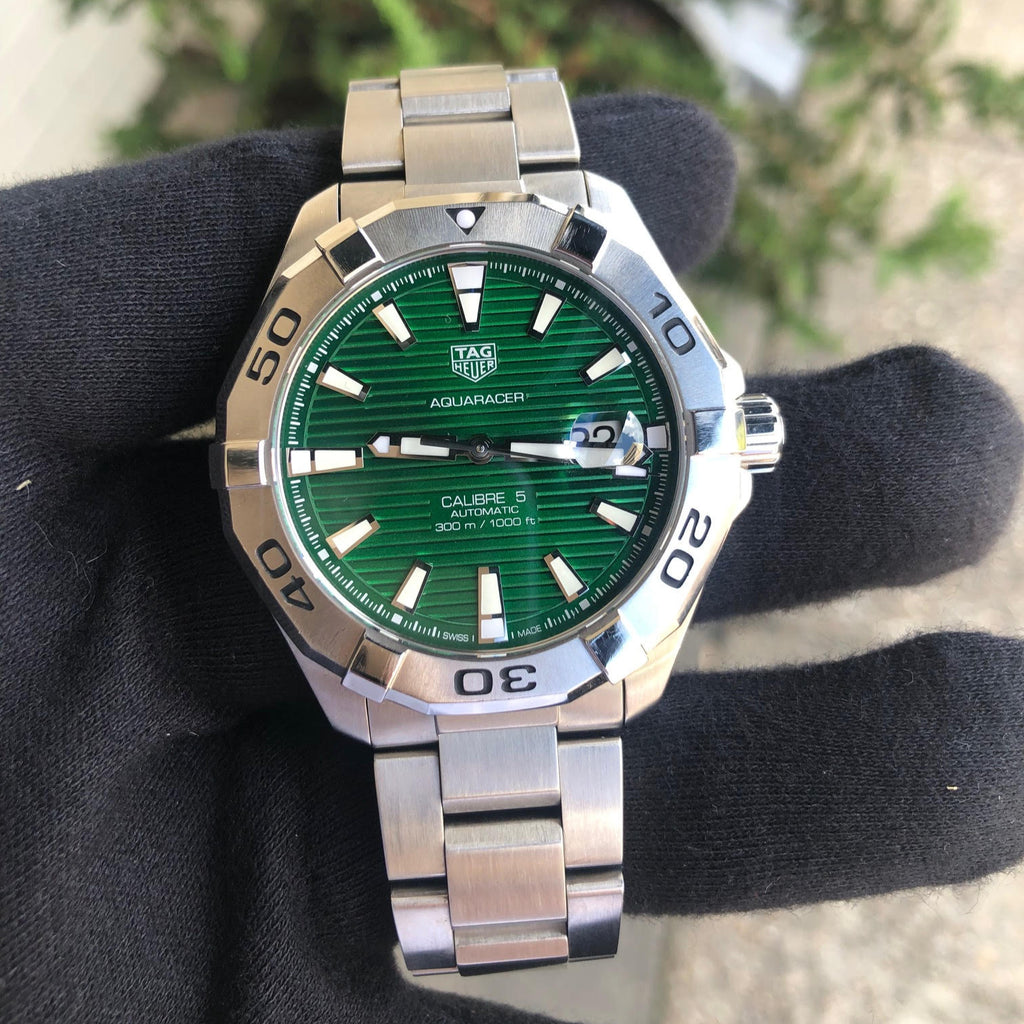 Tag Heuer Aquaracer Green Dial Watch for Men - WAY2015.BA0927