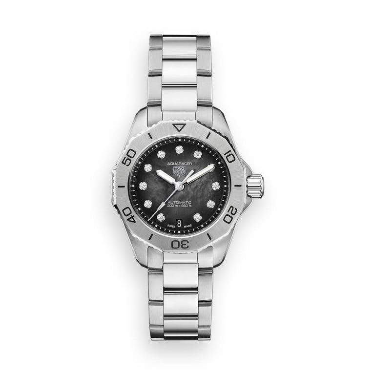 Tag Heuer Aquaracer Professional 200 Automatic Black Dial Silver Steel Strap Watch for Men - WBP2410.BA0622