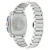 Versace Dominus Chronograph Blue Dial Silver Steel Strap Watch For Men - VE6H00423