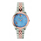 Versace Audrey Quartz Blue Dial Two Tone Steel Strap Watch for Women - VELR00619