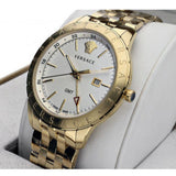 Versace Univers Quartz White Dial Gold Steel Strap Watch for Men - VEBK00518